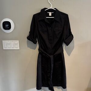 Diane Von Furstenberg navy shirt dress 12
